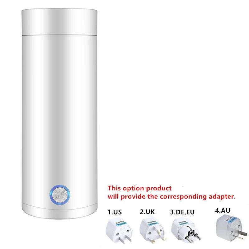 Мини Портативная Электротермическая Кружка 400 мл Вилка ЕС Дорожный Электрический Чайник Нагрев Воды Изоляция Интегрированный Чайник Дорожный Термос